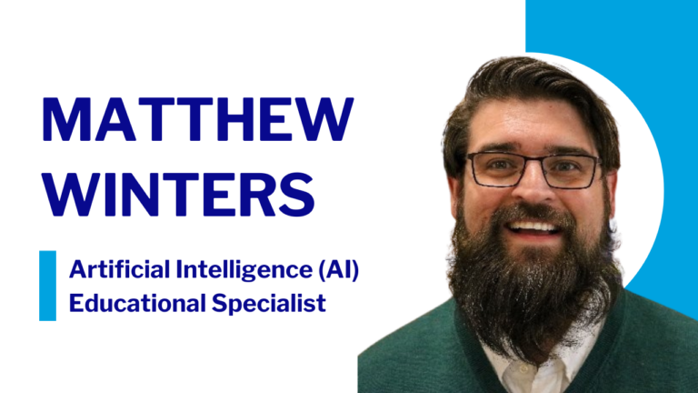 Link to Matthew Winters’ LinkedIn profile, Artificial Intelligence (AI) Educational Specialist.