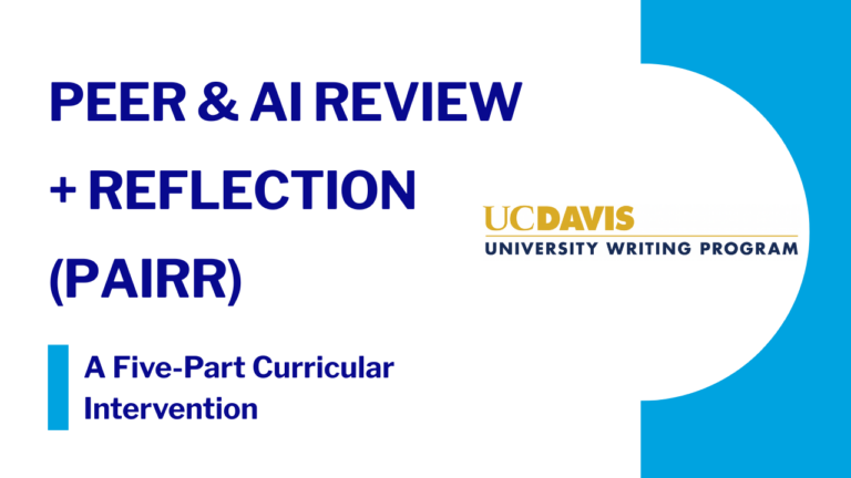 A five-part curricular intervention for incorporating peer and AI feedback into writing instruction.