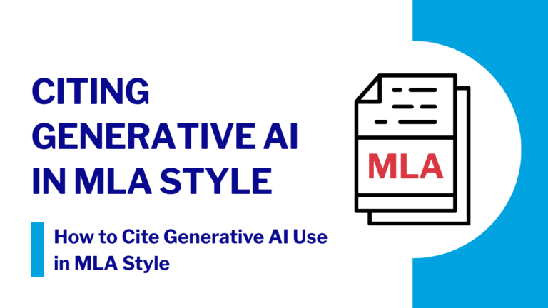 MLA Style guidance for citing generative AI use in academic references