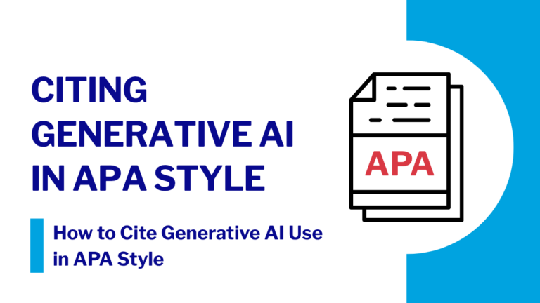 APA Style guidance for citing generative AI use in academic references